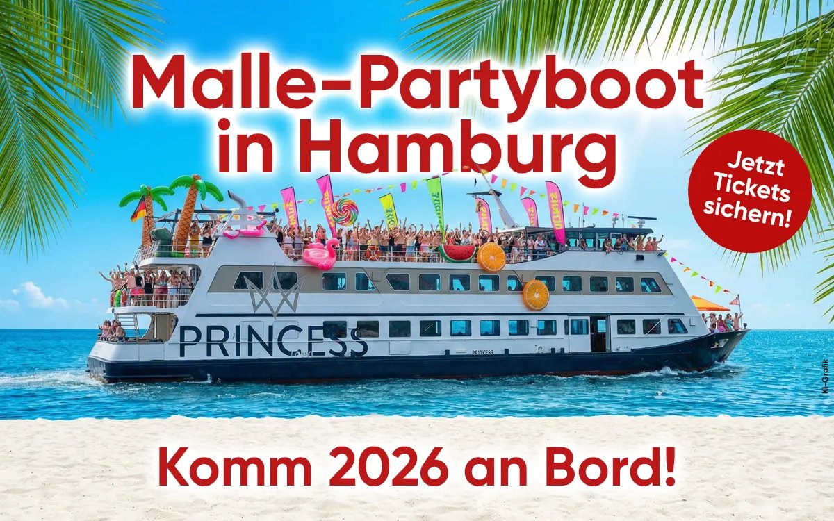 Das Mallorca-Partyboot in Hamburg